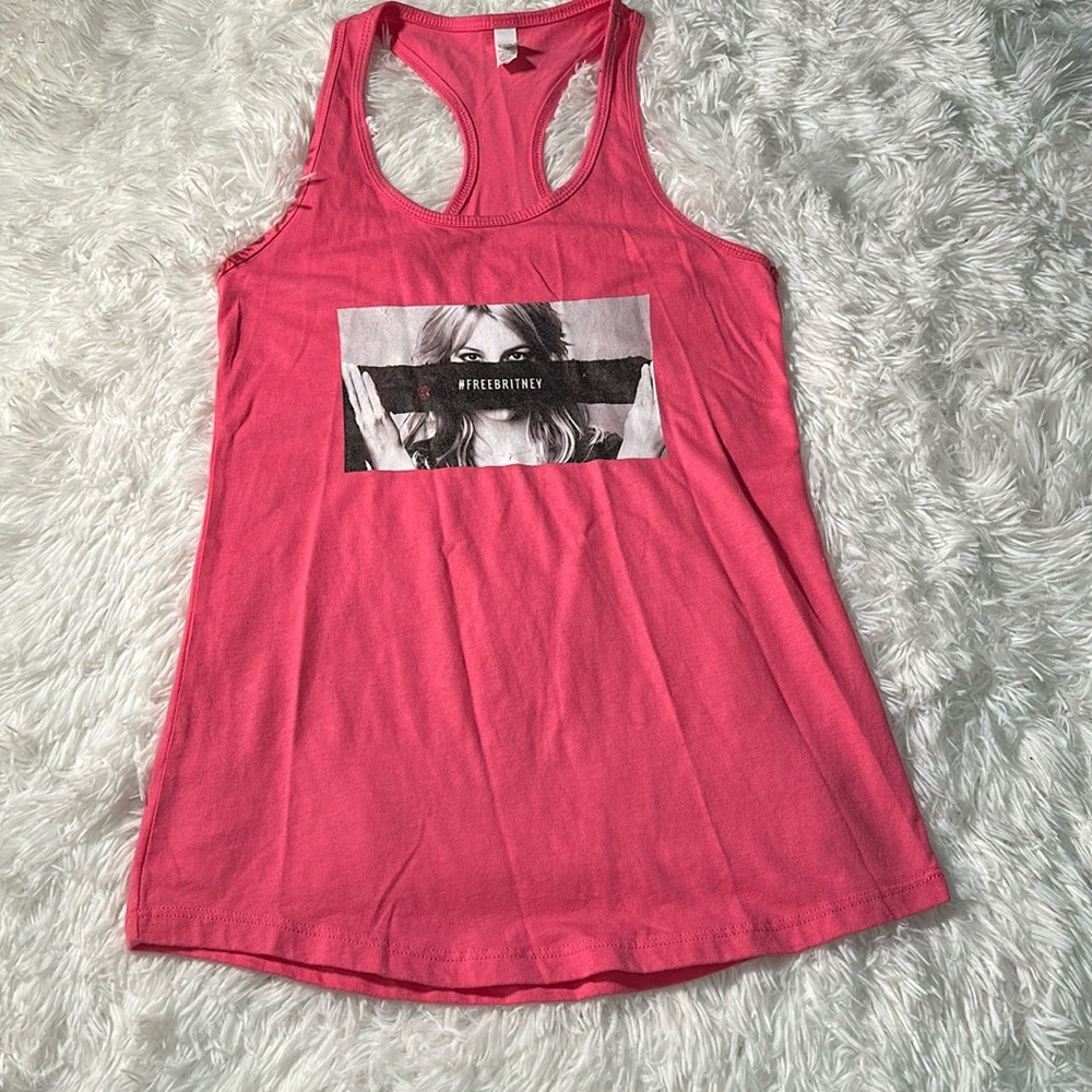 Pink size small free britney tank top